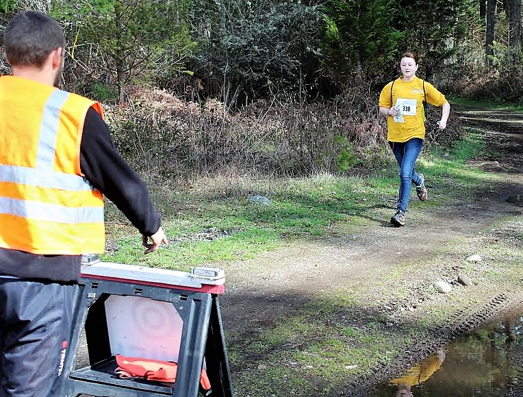Photos courtesy CHS NJROTC. A CHS runner along an orienteering course.