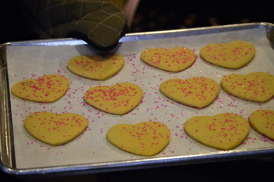 Sugar cookies fresh out of the oven at Genoa Coffee and Candy Co.