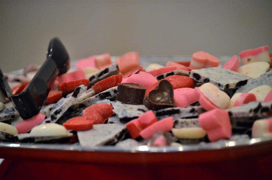 White chocolate candies at the AAUW Feast of Chocolate Saturday.