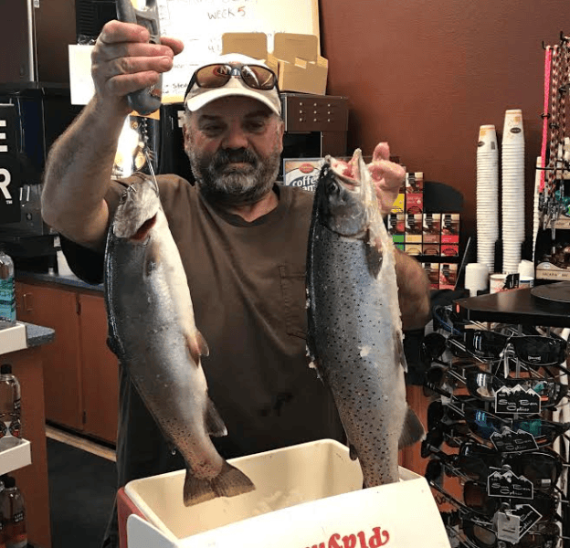 John Mandoki of Carson City caught these trout at Topaz Lake.