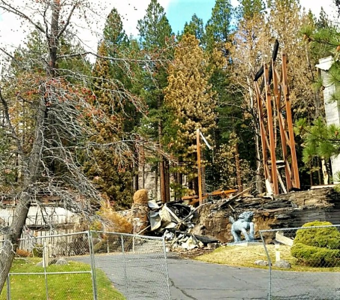 Photos by Brett Fisher. A home on Franktown Road destroyed by the Oct. 14 Little Valley Fire.