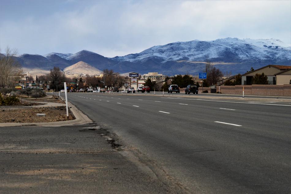 South Carson Street facing north toward Fairview Drive.