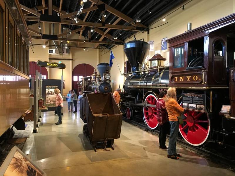 The 1875 steam locomotive Inyo is one of the many artifacts on display at the Nevada State Railroad Museum, Carson City.