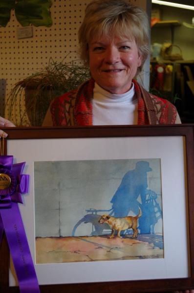 Best of Show winner Ronnie Rector, of Incline, Water Color, Man on a Mission.