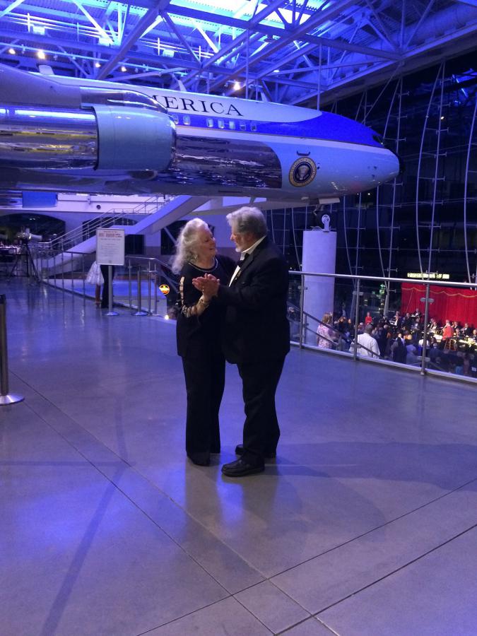 Carol and Jose Paz, dancing at the Reagan Library