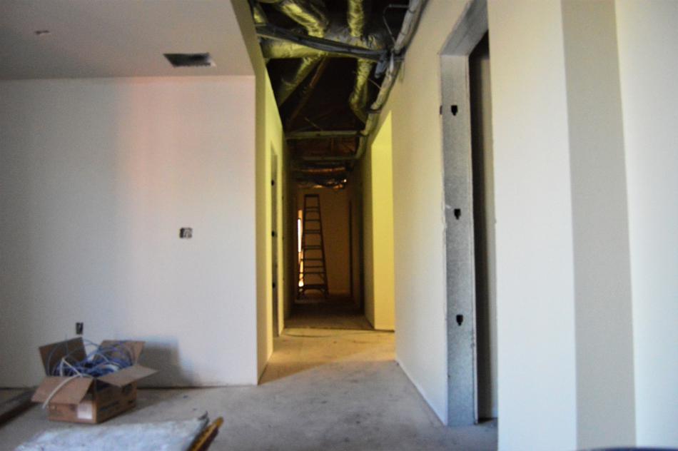 Back hallway in the administrative office area of the new See Center.