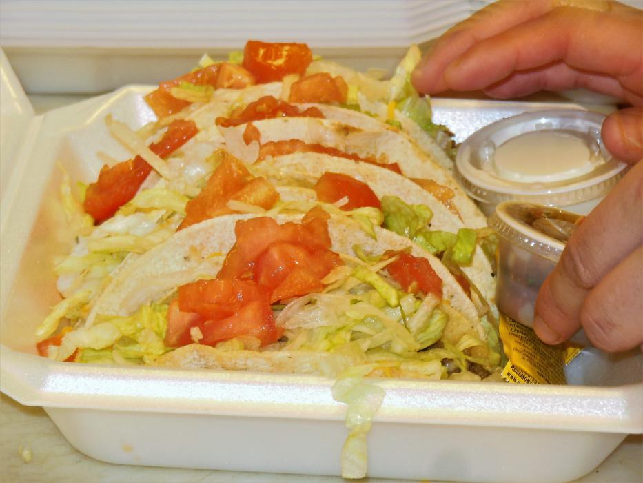 Penguin tacos served up at the Westside Pour House Tuesday.
