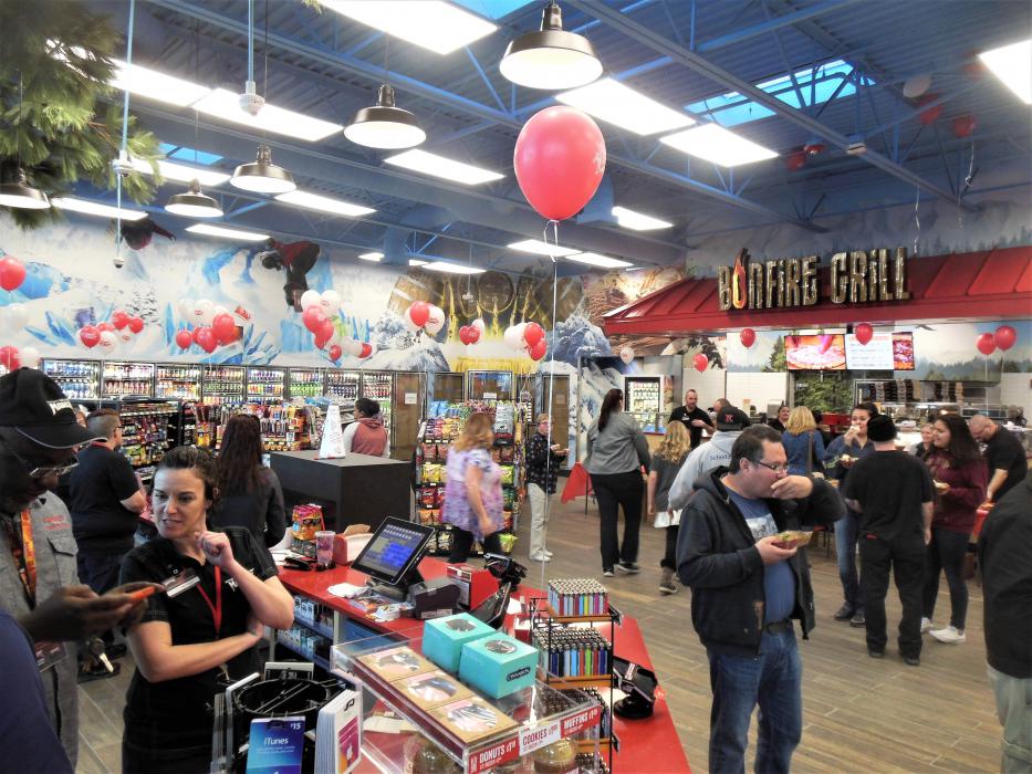 Interior of the new Maverik convenience store.