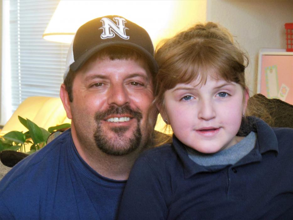 Kaitlyn Francone, 10, with her father, Anthony Francone.