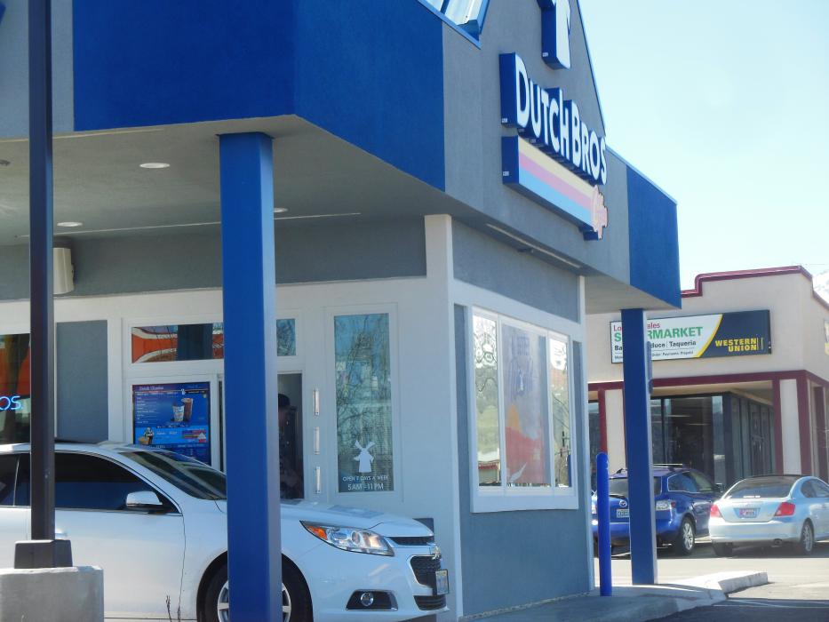 Front of the new Dutch Bros. Coffee store on E. William St.