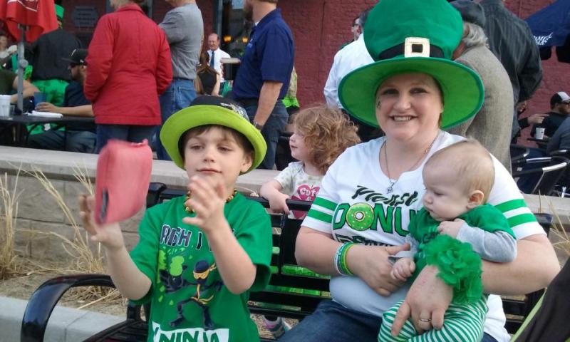 Photos by Brett Fisher. A family enjoys live music and entertainment Friday.
