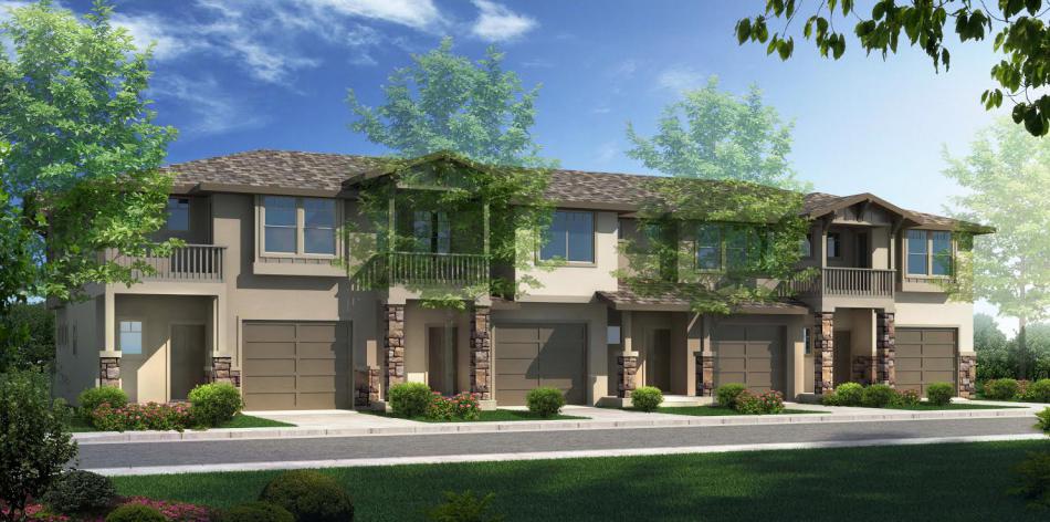 Artist rendering of Mills Landing town homes, courtesy RCM Realty.
