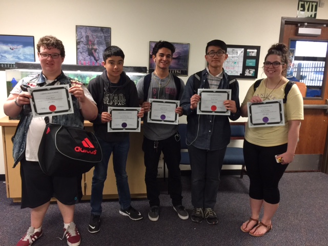 Perfect Attendance Award Winners for February.