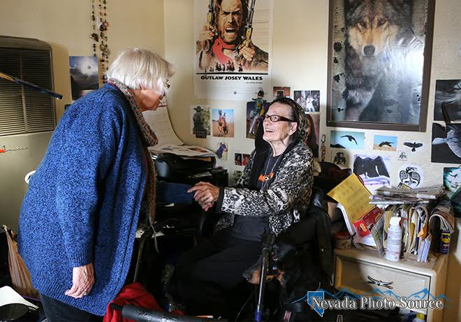 Librarian Sandy DeVaney delivers books for the Carson City Library Homebound program. Cathleen Allison, Nevada Photo Source
