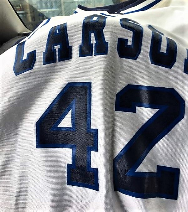 Photos courtesy Daniel Kimm. Amy Kimm wore a No. 42 jersey like this one for CHS in the eighties.