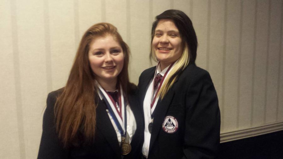 Alexandria Sorenson and Julia Albiter, PHS CTE Students, Won Gold and Silver Place in State Competition