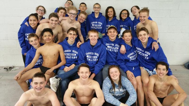 The Carson High Swim Team.