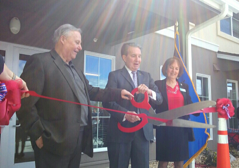 Ribbon cutting at Richards Crossing Wednesday afternoon.