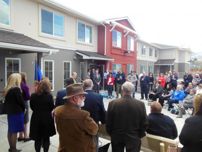 Photos by Brett Fisher. The community gathered at the new Richards Crossing Wednesday.