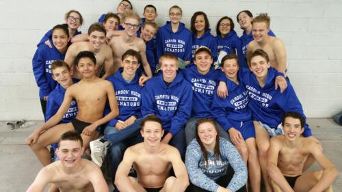 Carson High boys and Girls Swim Team