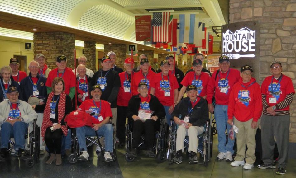 Members of 18th Honor Flight Nevada earlier this month at Reno-Tahoe International Airport.