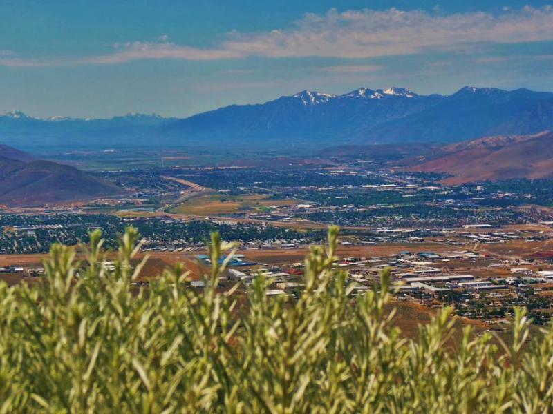 Photo by Brett Fisher. View of Carson City from atop McMillian Peak.