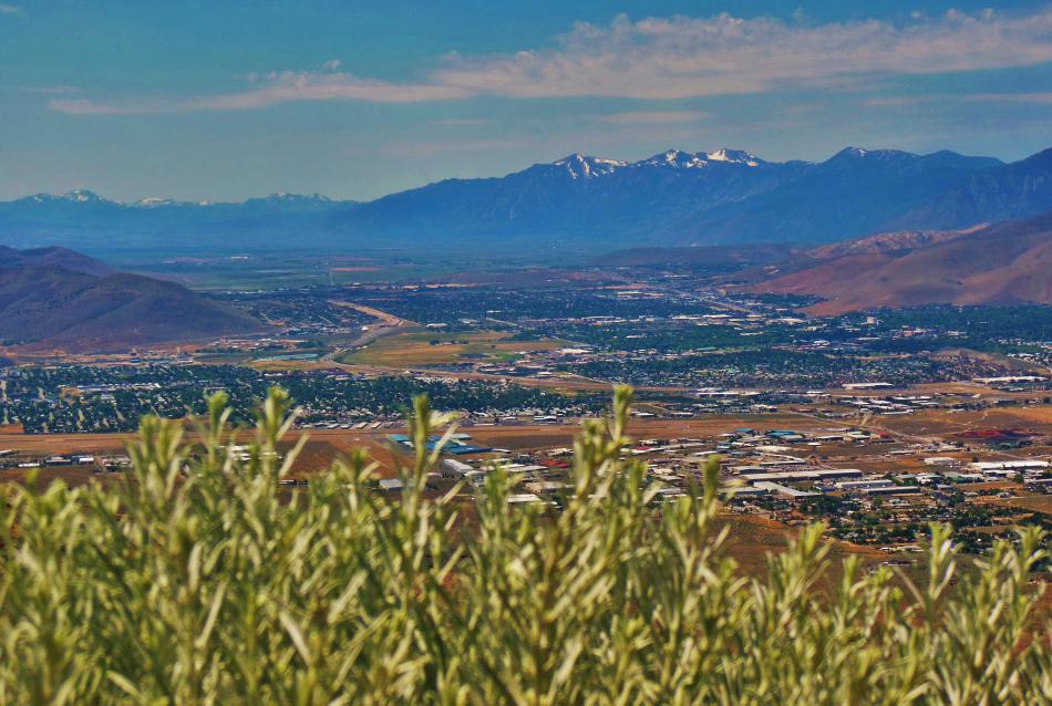 Photo by Brett Fisher. View of Carson City from atop McMillian Peak.