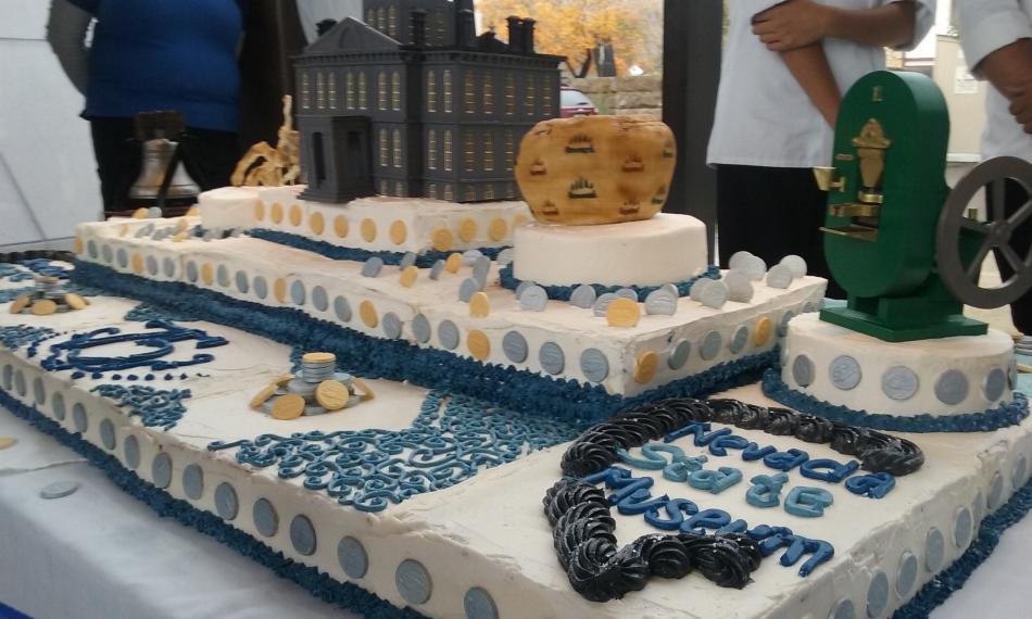 75th anniversary cake presented by CHS CTE to the Nevada State Museum.