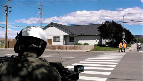 Carson City sheriff's patrol deputies conduct a crosswalk operation last year.