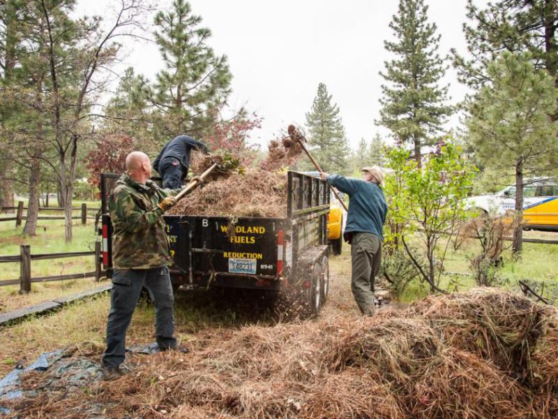 Lakeview community residents disposed of hazardous wildfire fuels during their 2016 community cleanup day.