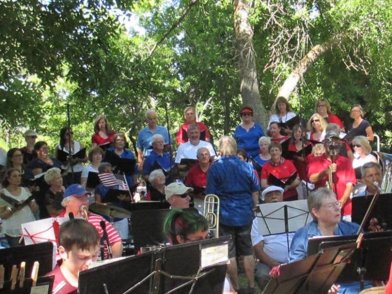 Carson City Symphony Chorus in concert last July 4th in Genoa.
