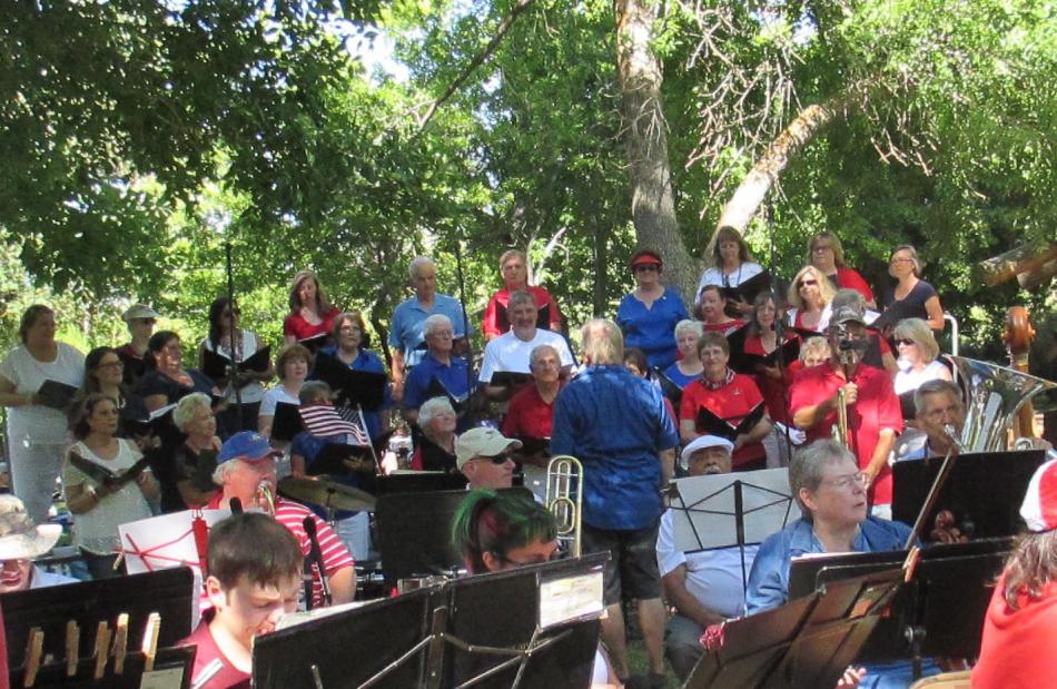 Carson City Symphony Chorus in concert last July 4th in Genoa.
