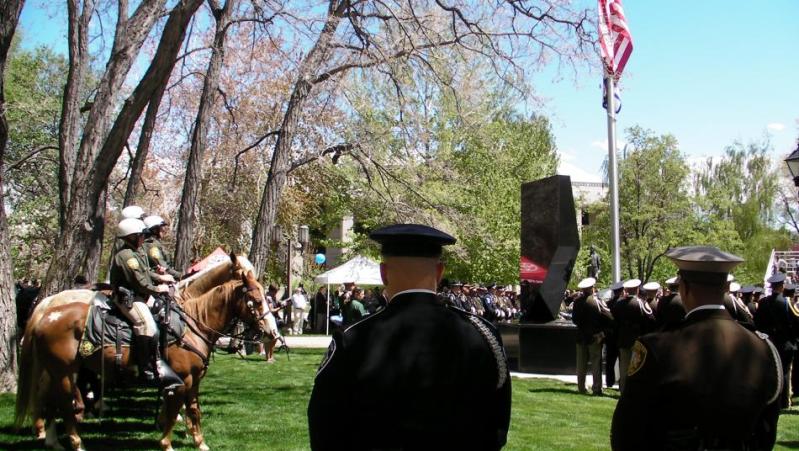 Hundreds gathered Thursday at the Nevada Capitol grounds to memorialize fallen Nevada Law Enforcement Officers.