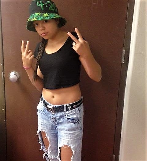 A student models inappropriate dress that violates the CHS dress code.