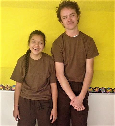 Brown t-shirts and sweatpants are worn by students who violate the CHS dress code.