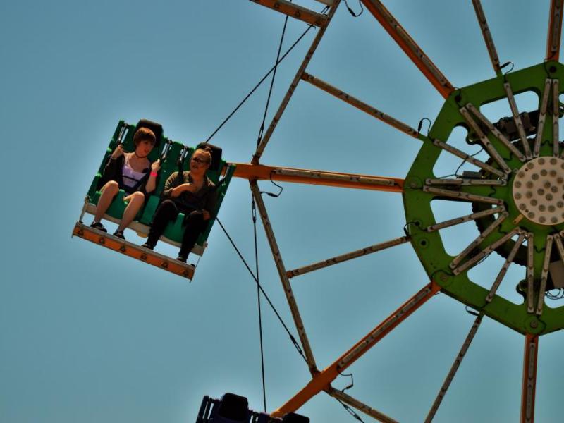 Carnival rides, music, demonstrations and more featured at the Spring Celebration. Photo by Brett Fisher