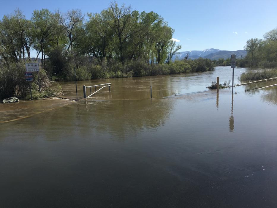 The Carson River was flowing at 4,440 cubic feet per second Monday afternoon, according to USGS. Photo by Kirk Caraway