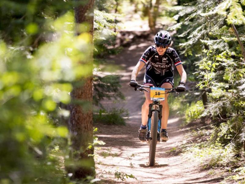 A competitor along a bike trail at the 2016 Carson City Off Road Epic Ride.