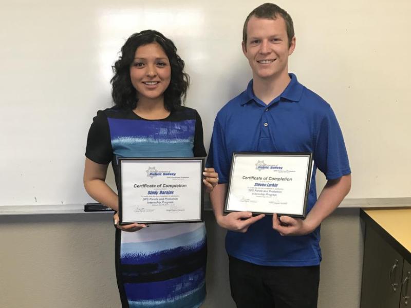 Steven Larkin and Sindy Barajas were selected for the Spring 2017 semester.