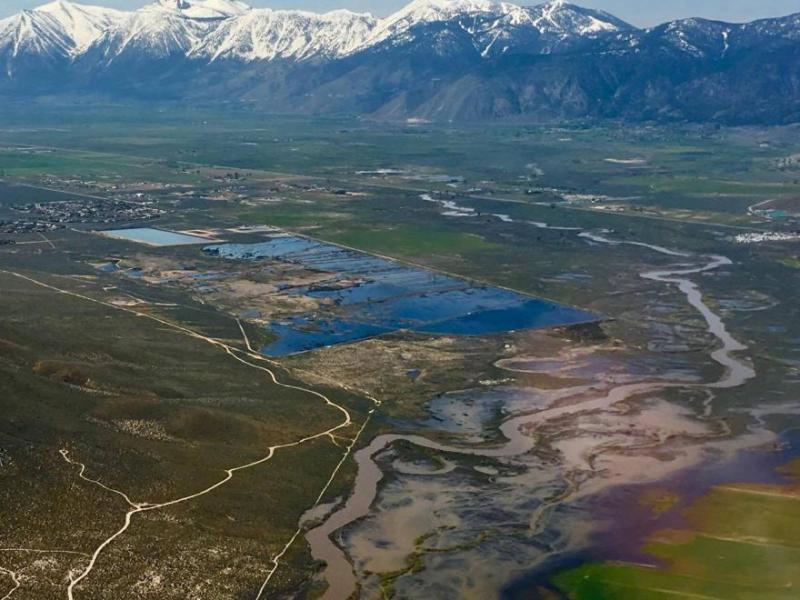 This photo over Carson Valley was taken May 10 by Kim Nehrboss-Allen. Farm land is likely to experience more flooding this week.