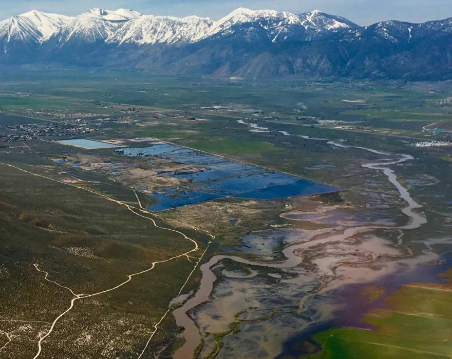 This photo over Carson Valley was taken May 10 by Kim Nehrboss-Allen. Farm land is likely to experience more flooding this week.