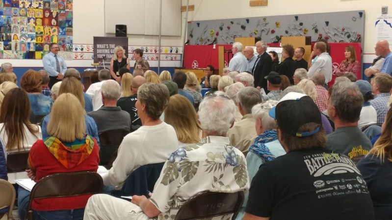 Chairs filled quickly at the first NDOT meeting addressing the Highway 50 corridor project.