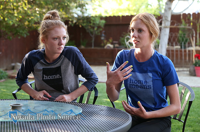 Molly, left, and Mallory Otto, 18, talk about their love of mountain biking. Cathleen Allison, Nevada Photo Source