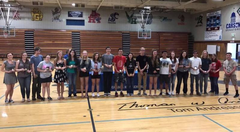 Carson High School top 20 academic performers.
