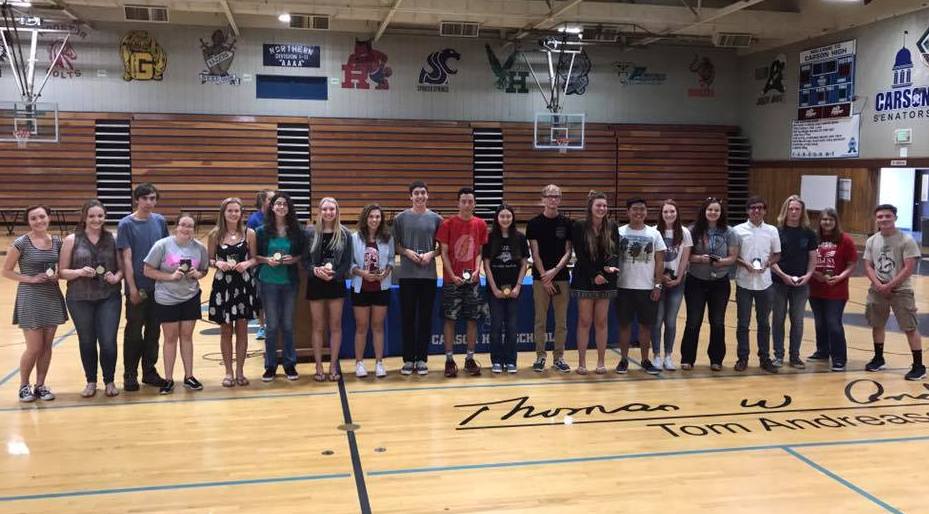 Carson High School top 20 academic performers.