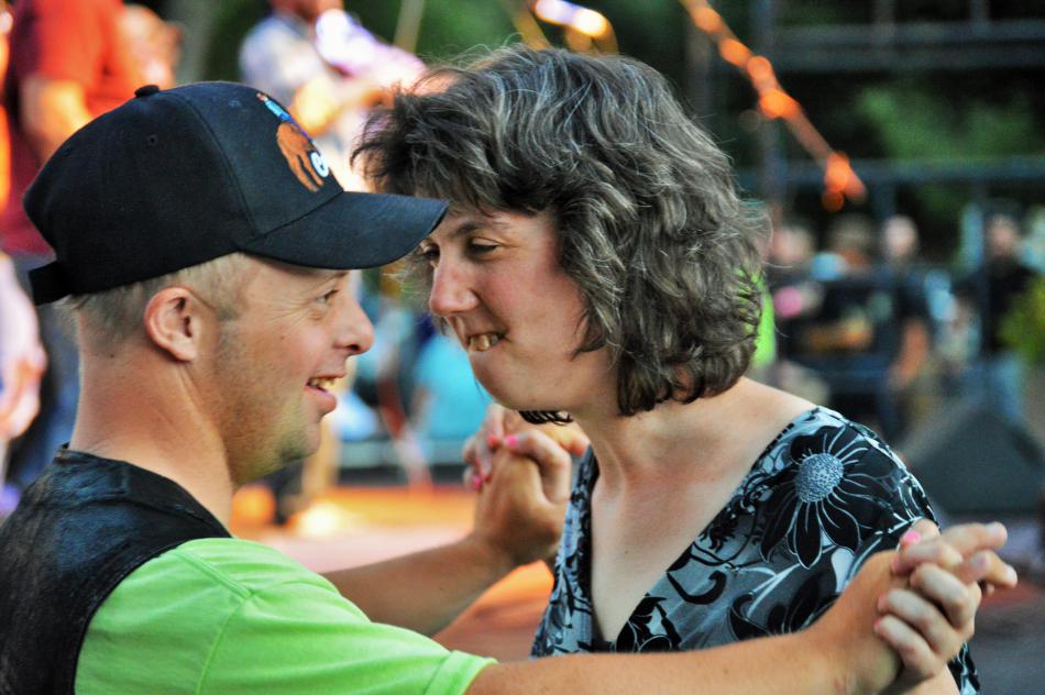 A young couple dances to music by Southern Drawl Band last year.