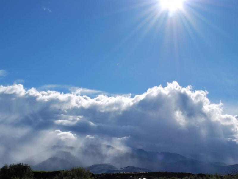 Clouds move into the Sierra Sunday afternoon. Photo courtesy of Scott McDaniel.