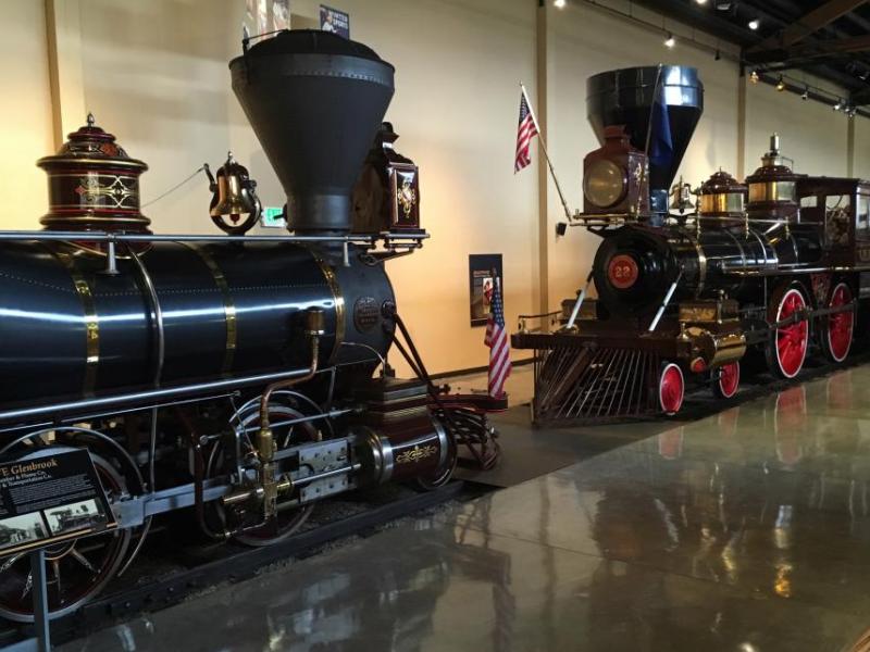 The wood-burning steam locomotives Glenbrook, left, and Inyo, will be running at the State Railroad Museum in Carson City.