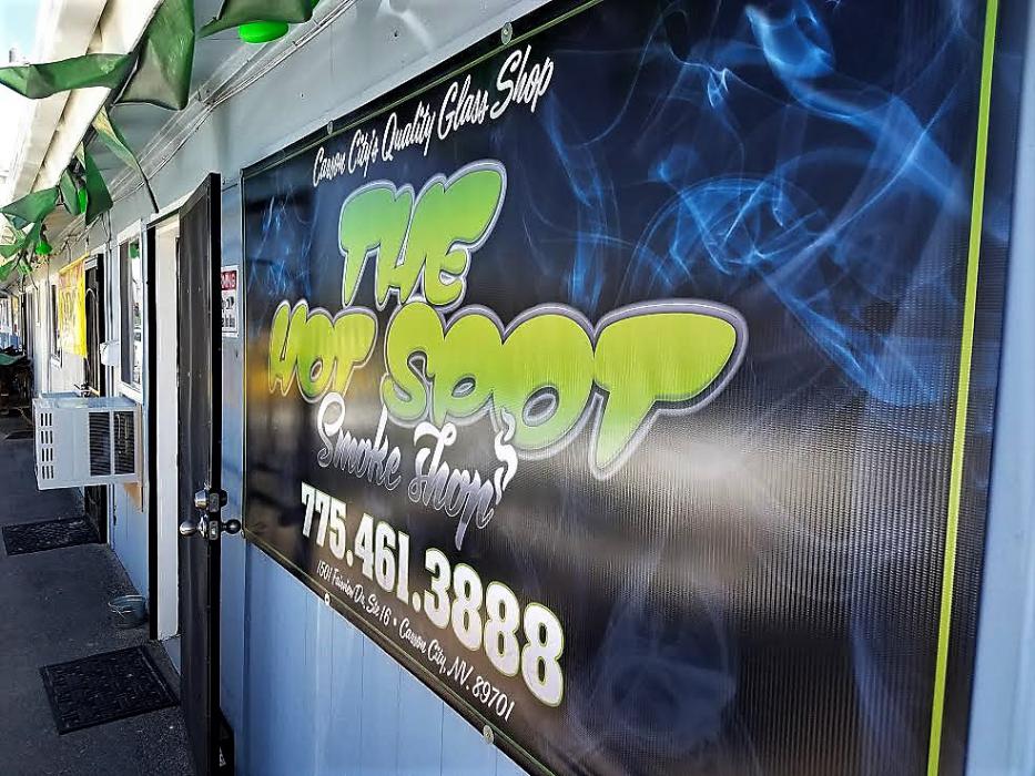 Photo by Brett Fisher. Exterior of The Hot Spot Smoke Shop.