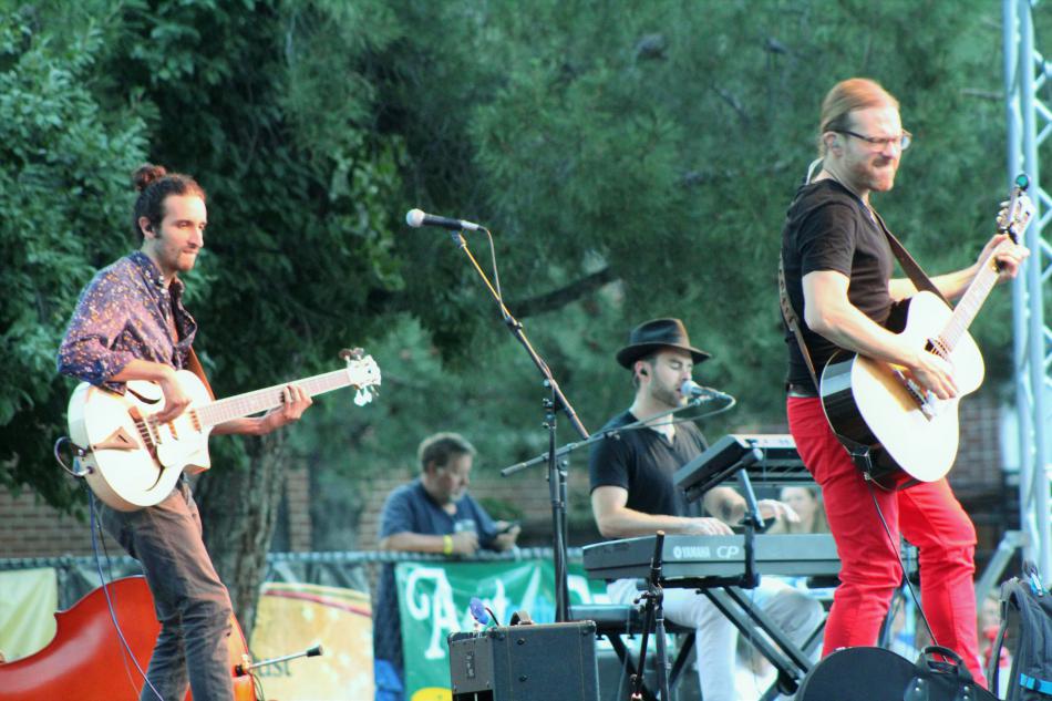 The Novelists on the Minnesota Street Stage Saturday night.